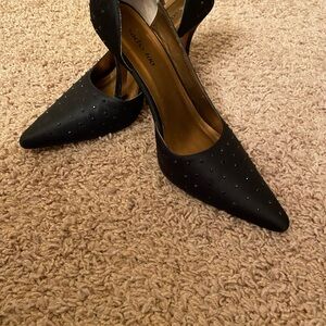 Black Studded Women's Heels